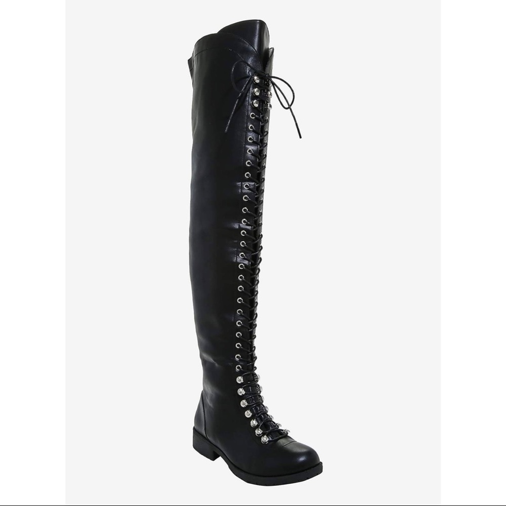 Over the Knee Boots Vegan Leather - W10 - NEW (Not in Stores)